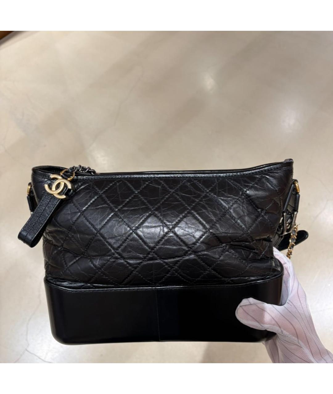 CHANEL Черная кожаная сумка через плечо, фото 4