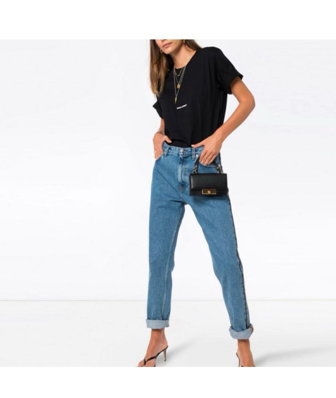 SAINT LAURENT Черная хлопковая футболка, фото 5