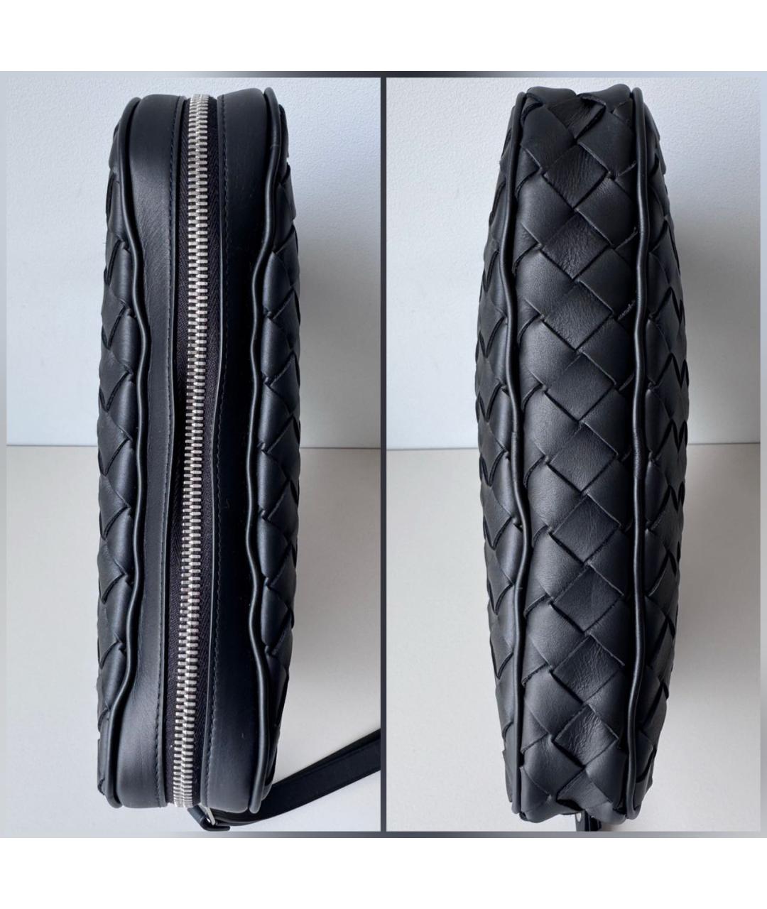 BOTTEGA VENETA Черная кожаная барсетка, фото 5