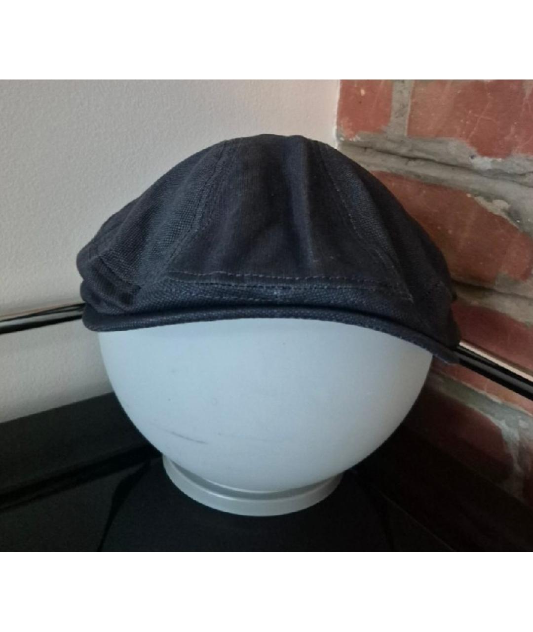 BORSALINO Темно-синяя хлопковая кепка, фото 7