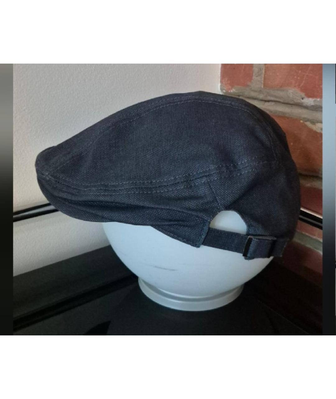BORSALINO Темно-синяя хлопковая кепка, фото 3