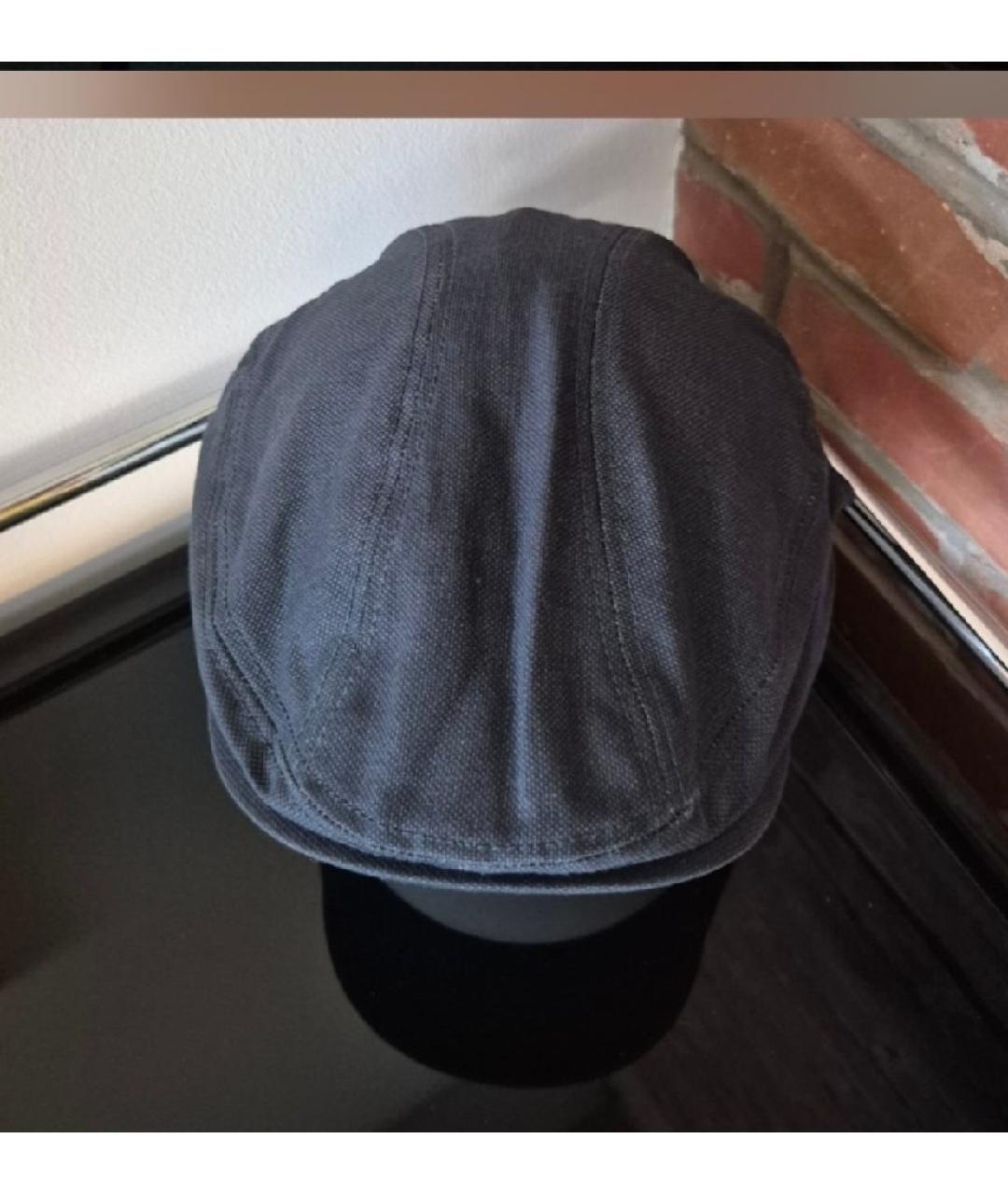 BORSALINO Темно-синяя хлопковая кепка, фото 8