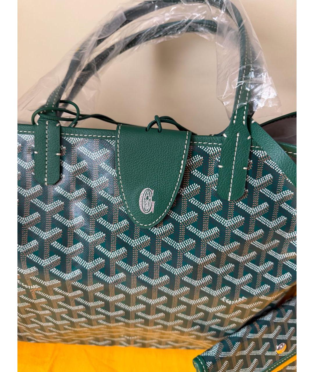 GOYARD Зеленая сумка тоут, фото 4