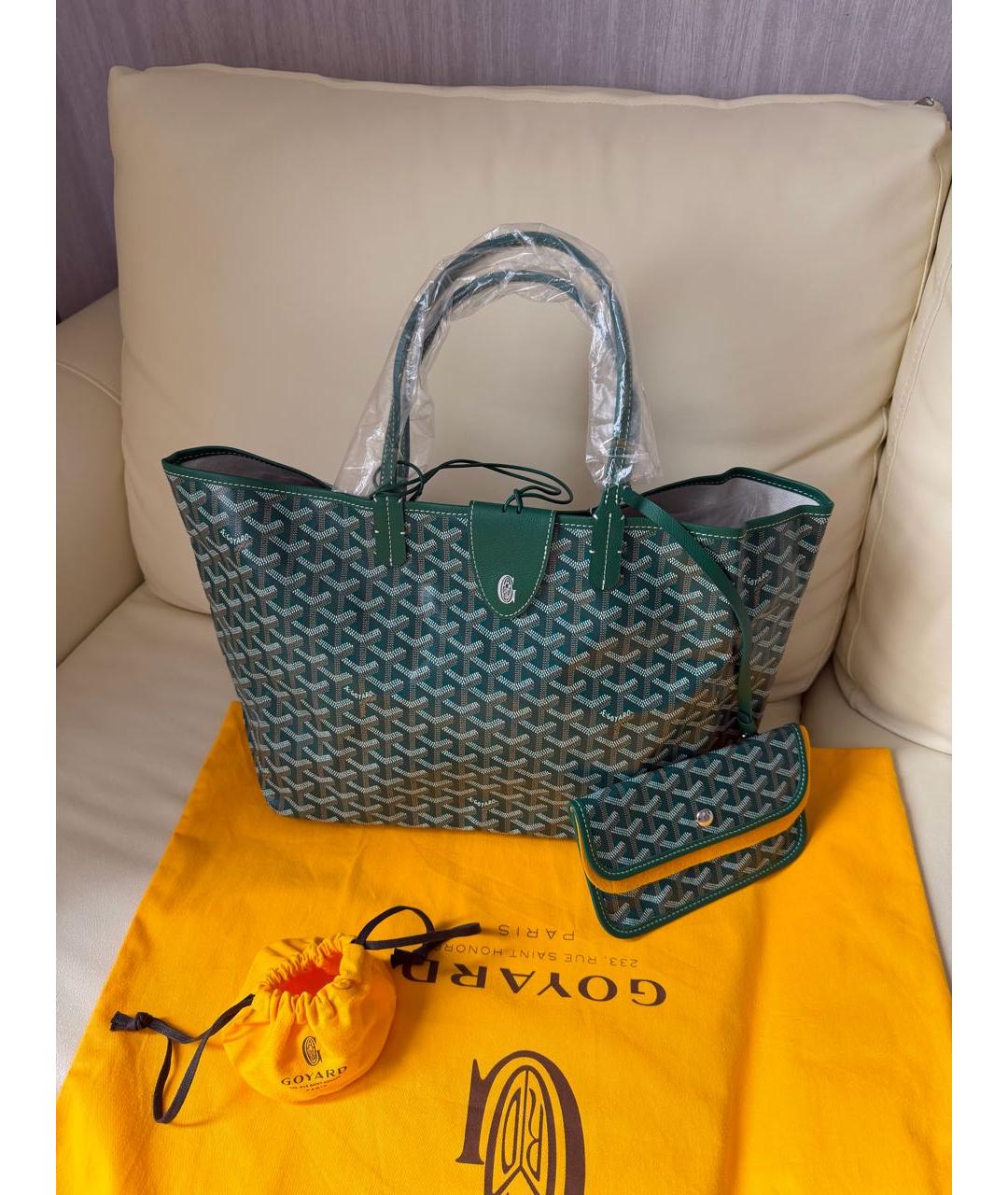 GOYARD Зеленая сумка тоут, фото 2