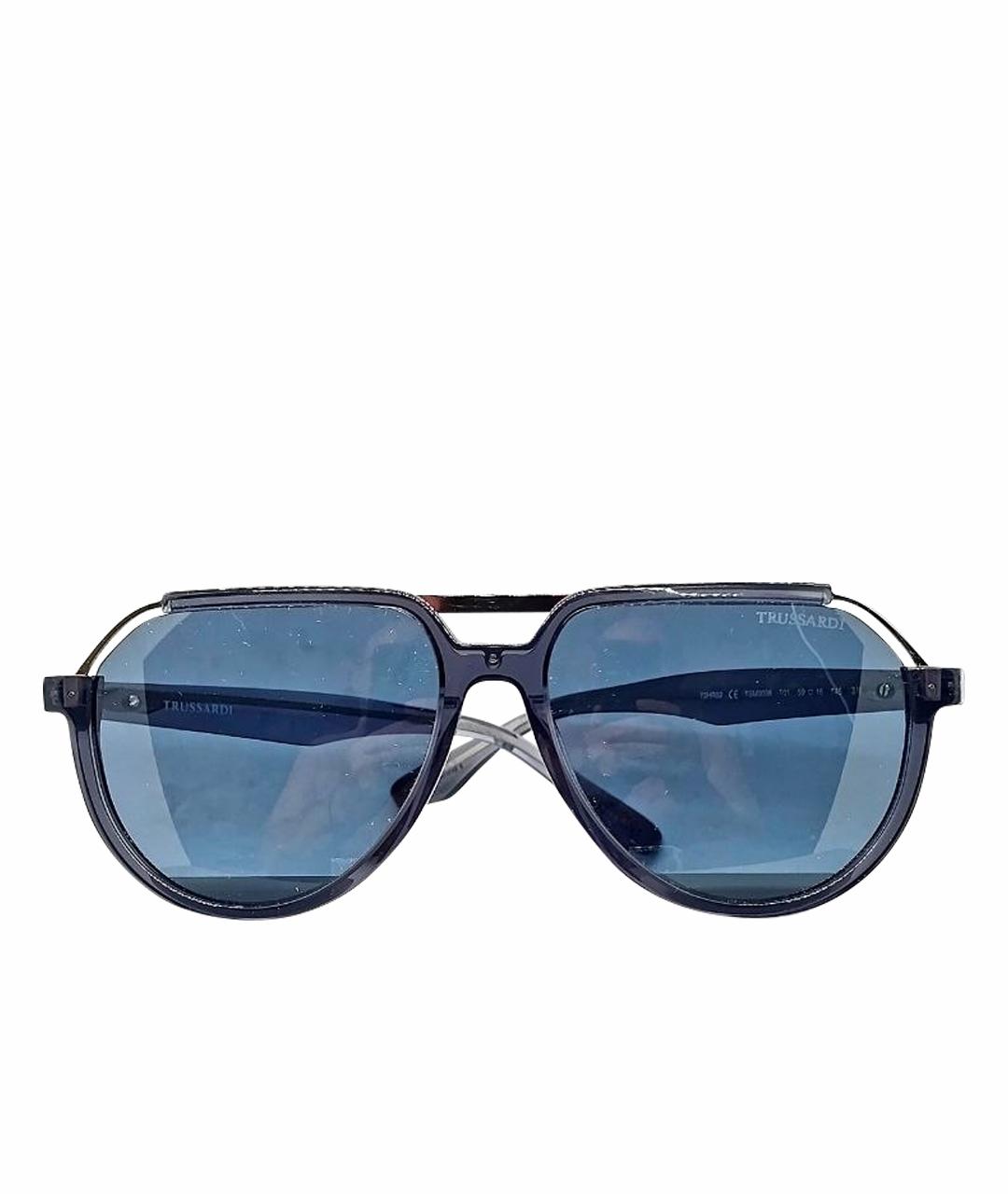 TRUSSARDI Голубые пластиковые солнцезащитные очки, фото 1