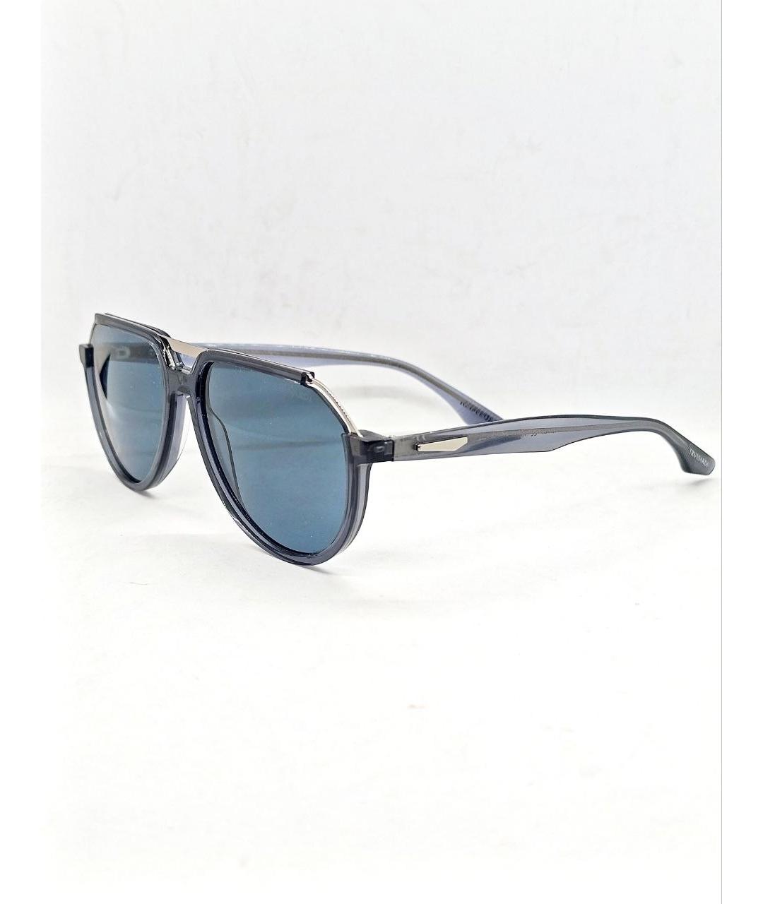 TRUSSARDI Голубые пластиковые солнцезащитные очки, фото 3