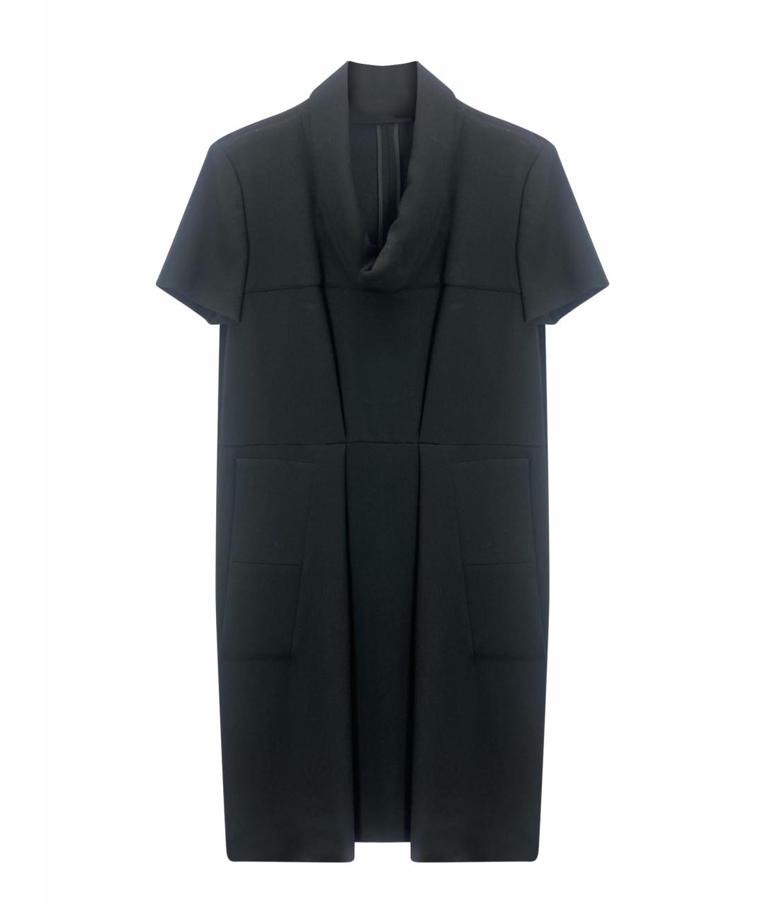 SAINT LAURENT Черное шерстяное повседневное платье, фото 1