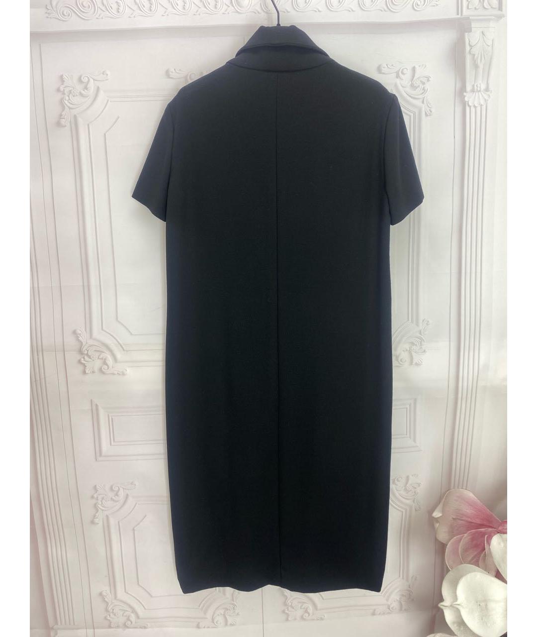SAINT LAURENT Черное шерстяное повседневное платье, фото 2