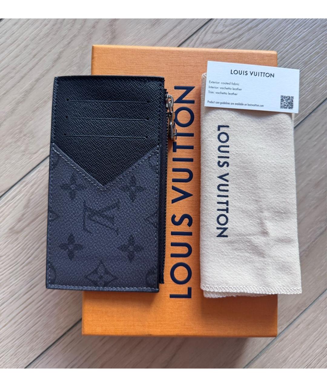 LOUIS VUITTON Черный кардхолдер, фото 2