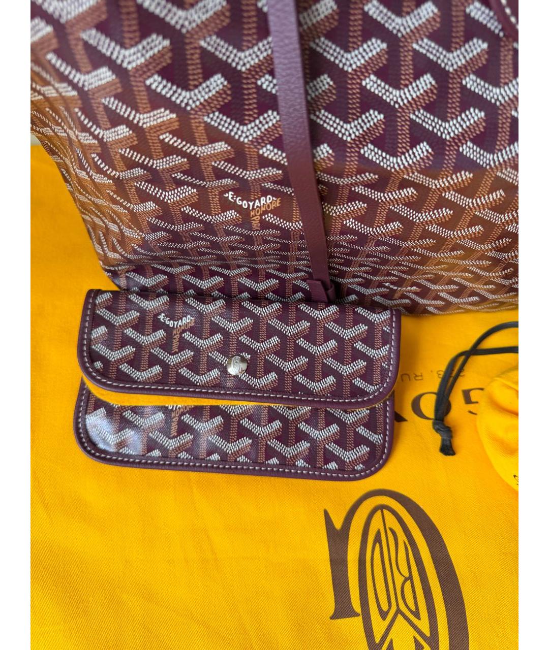 GOYARD Бордовая сумка тоут, фото 6