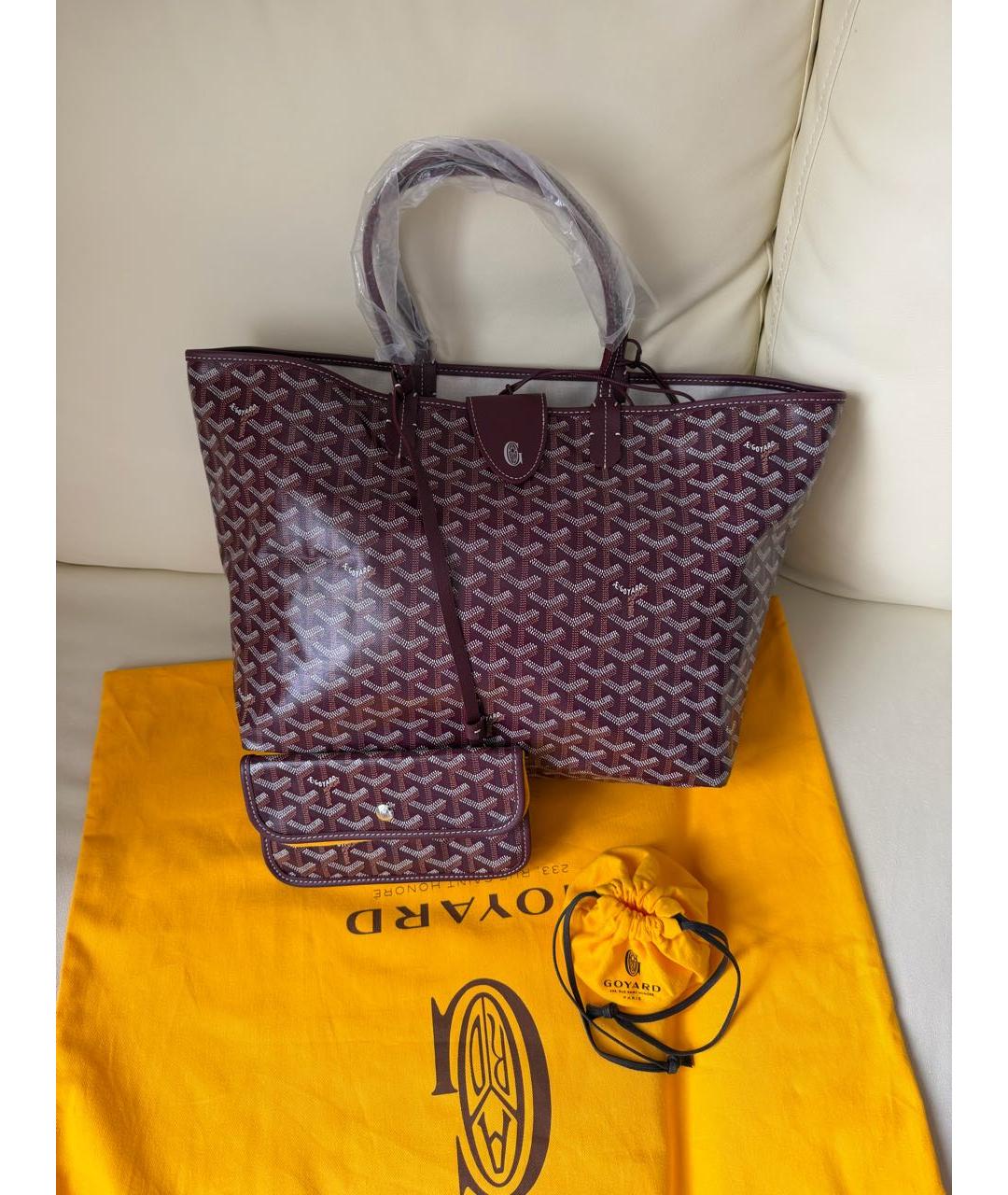 GOYARD Бордовая сумка тоут, фото 3