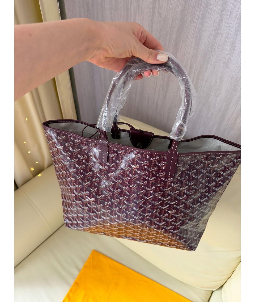 GOYARD Бордовая сумка тоут, фото 7