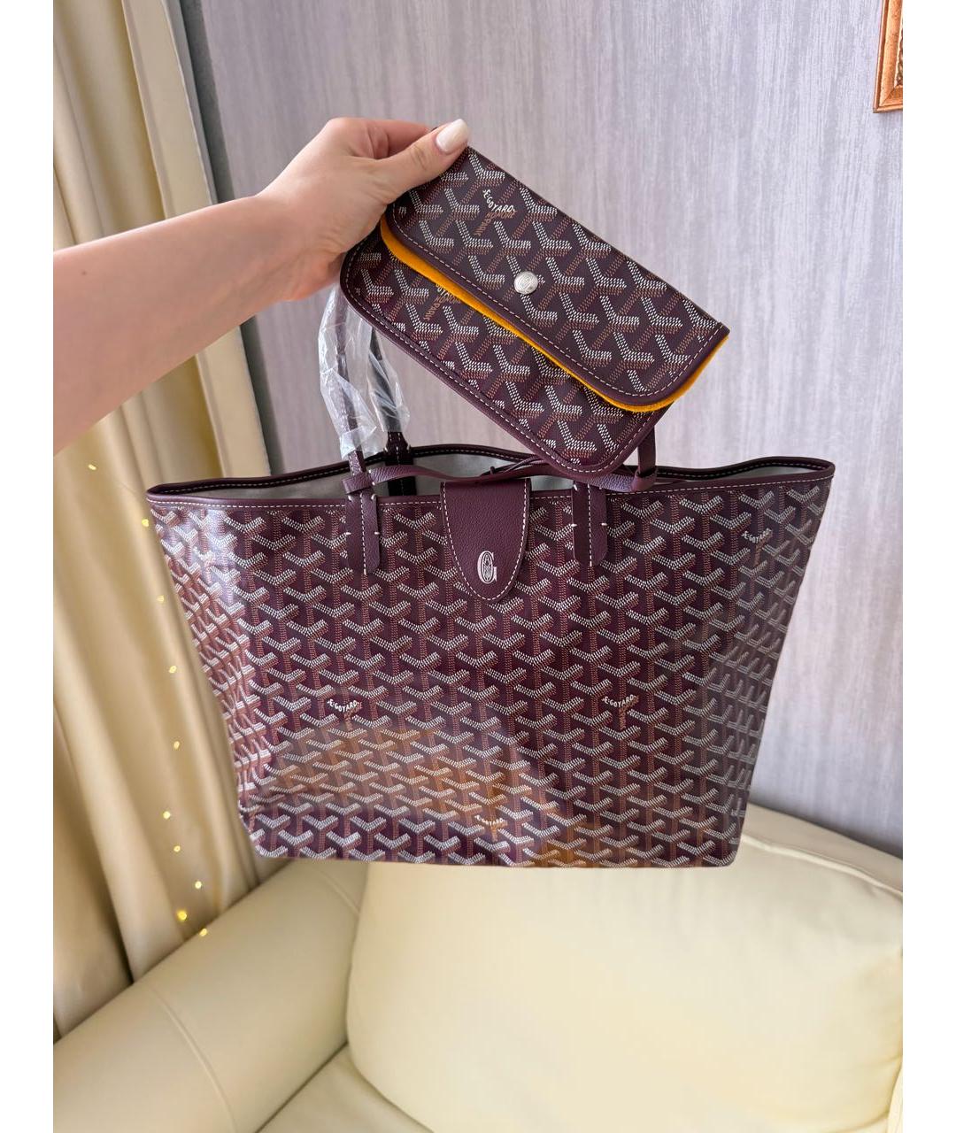 GOYARD Бордовая сумка тоут, фото 8