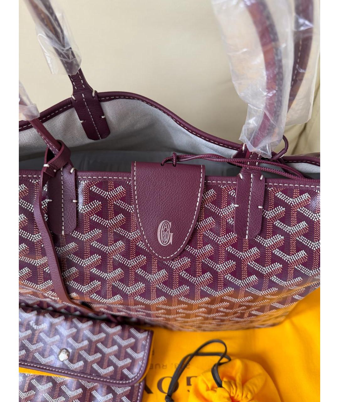 GOYARD Бордовая сумка тоут, фото 5