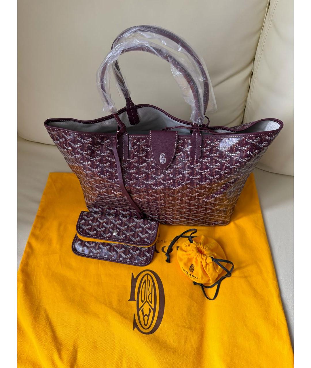 GOYARD Бордовая сумка тоут, фото 4