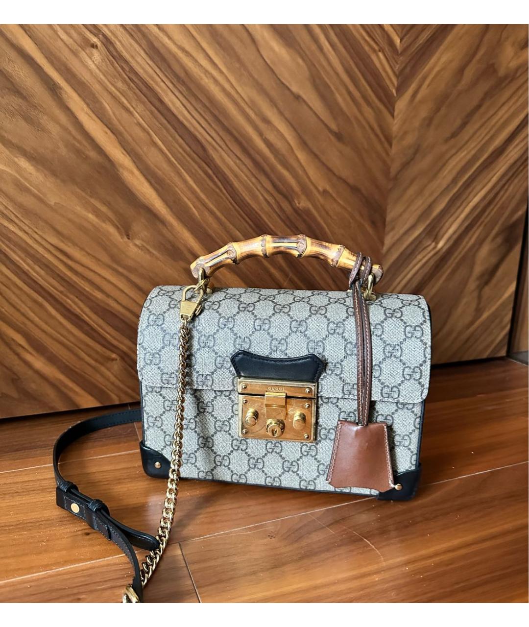 GUCCI Бежевая сумка с короткими ручками, фото 5