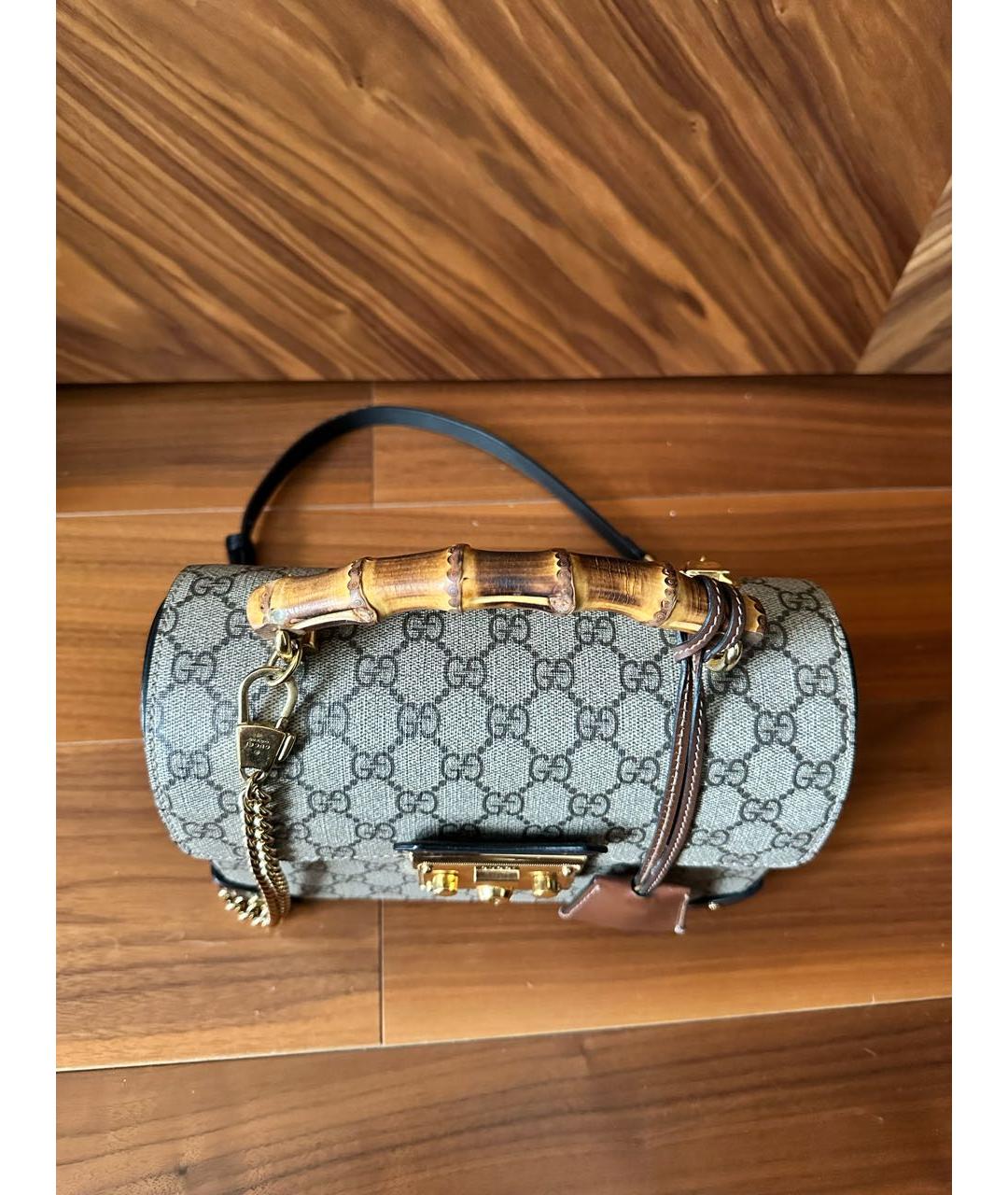 GUCCI Бежевая сумка с короткими ручками, фото 4