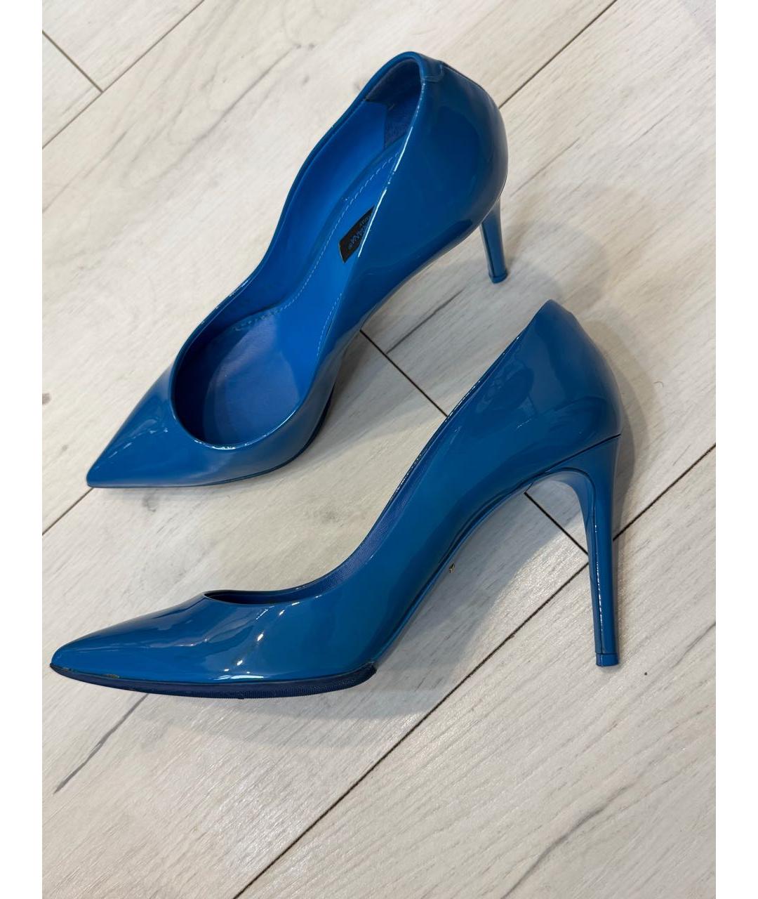 DOLCE&GABBANA Синие туфли из лакированной кожи, фото 2