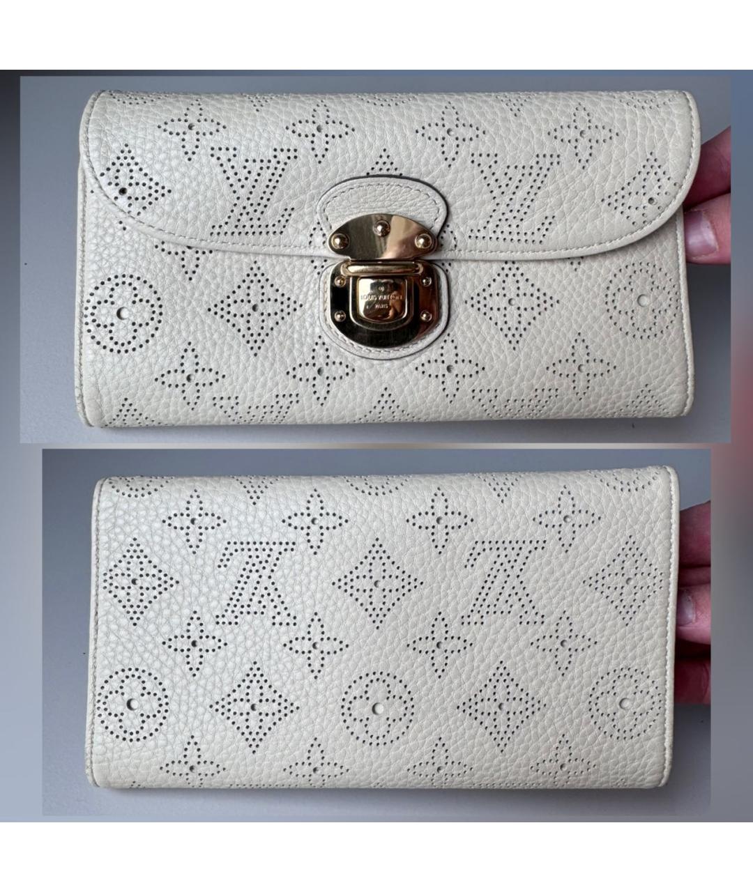 LOUIS VUITTON Бежевая кожаная сумка с короткими ручками, фото 7