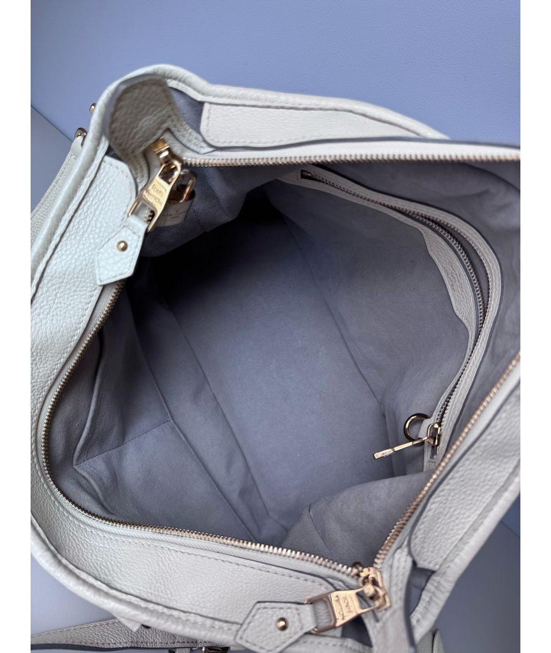 LOUIS VUITTON Бежевая кожаная сумка с короткими ручками, фото 8