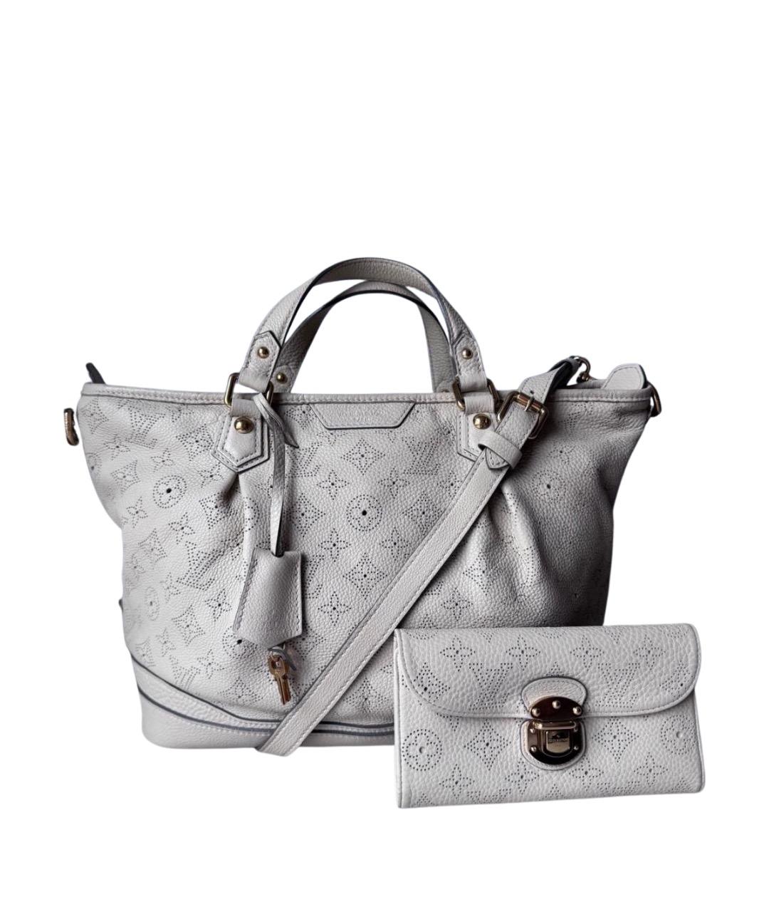 LOUIS VUITTON Бежевая кожаная сумка с короткими ручками, фото 1