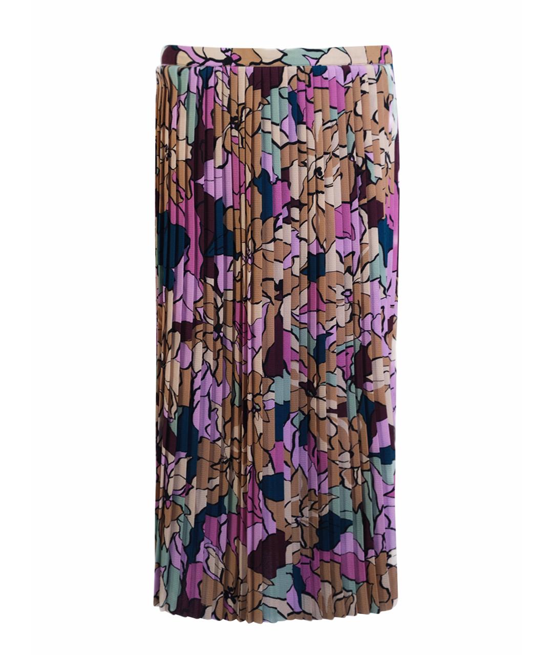 DRIES VAN NOTEN Мульти полиэстеровая юбка миди, фото 1