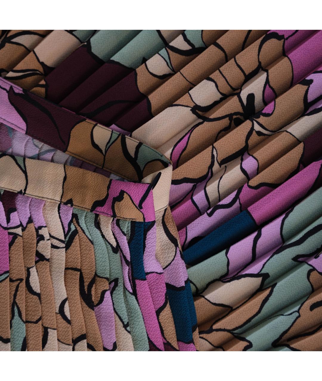 DRIES VAN NOTEN Мульти полиэстеровая юбка миди, фото 4