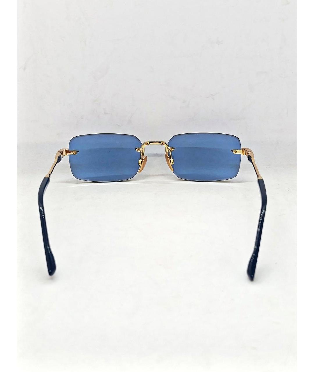 TRUSSARDI Голубые металлические солнцезащитные очки, фото 3