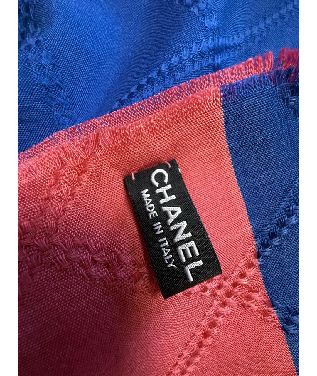 CHANEL Мульти кашемировый шарф, фото 5