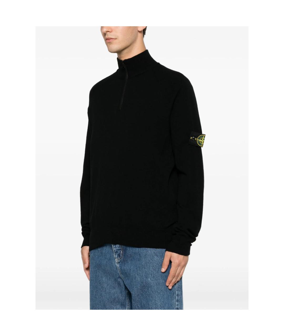 STONE ISLAND Черный джемпер / свитер, фото 5