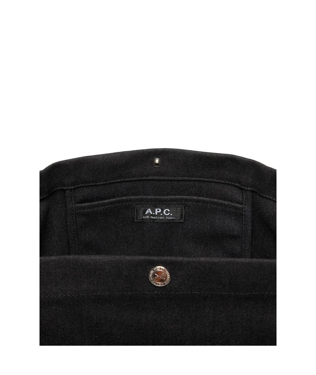A.P.C. Черная тканевая сумка на плечо, фото 2