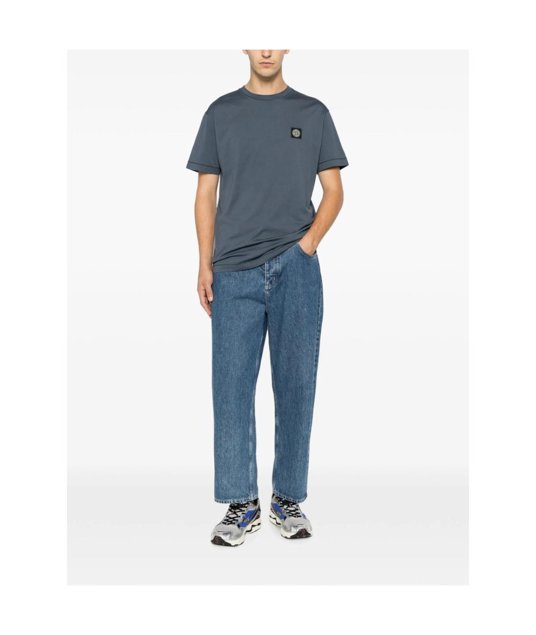 STONE ISLAND Синяя футболка, фото 5