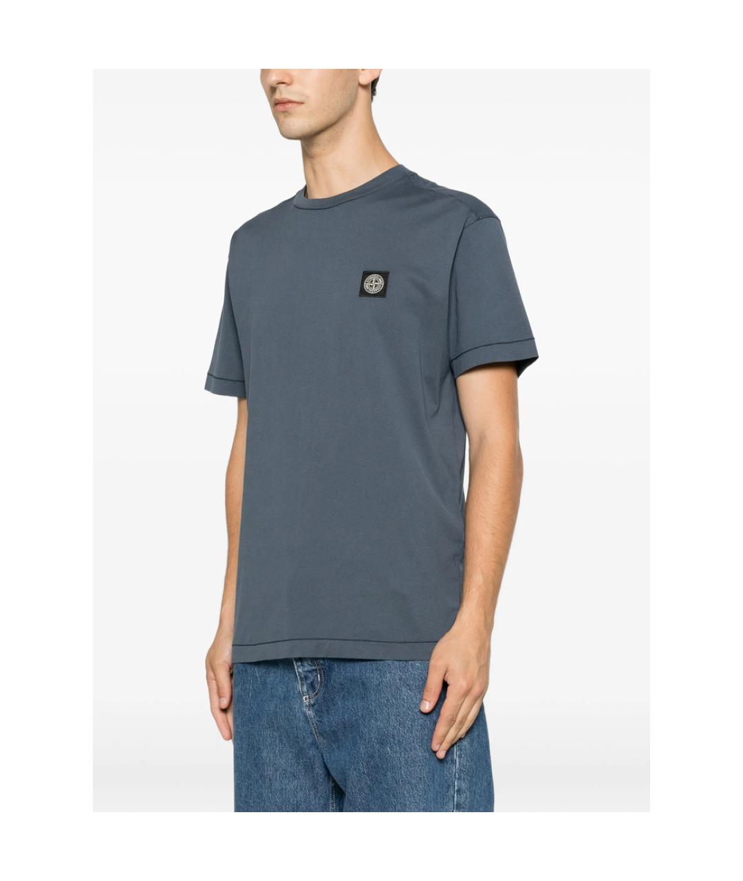 STONE ISLAND Синяя футболка, фото 3
