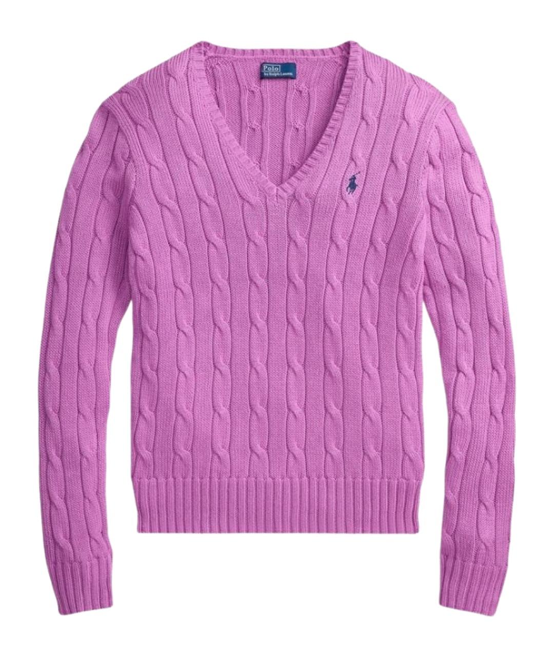 RALPH LAUREN Фуксия хлопковый джемпер / свитер, фото 1