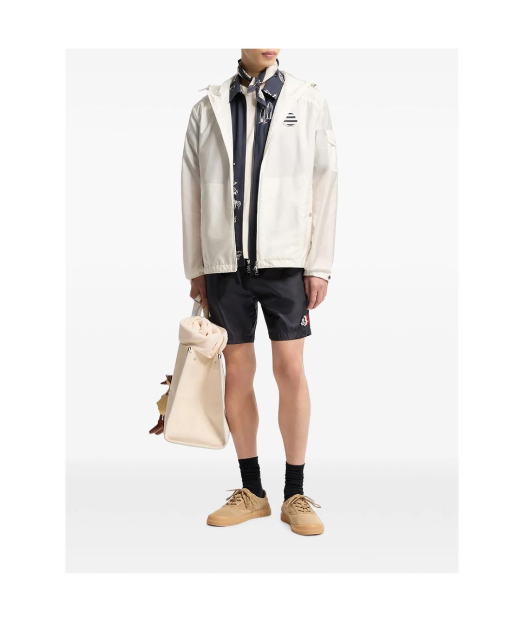 MONCLER Синие полиамидовые шорты, фото 2