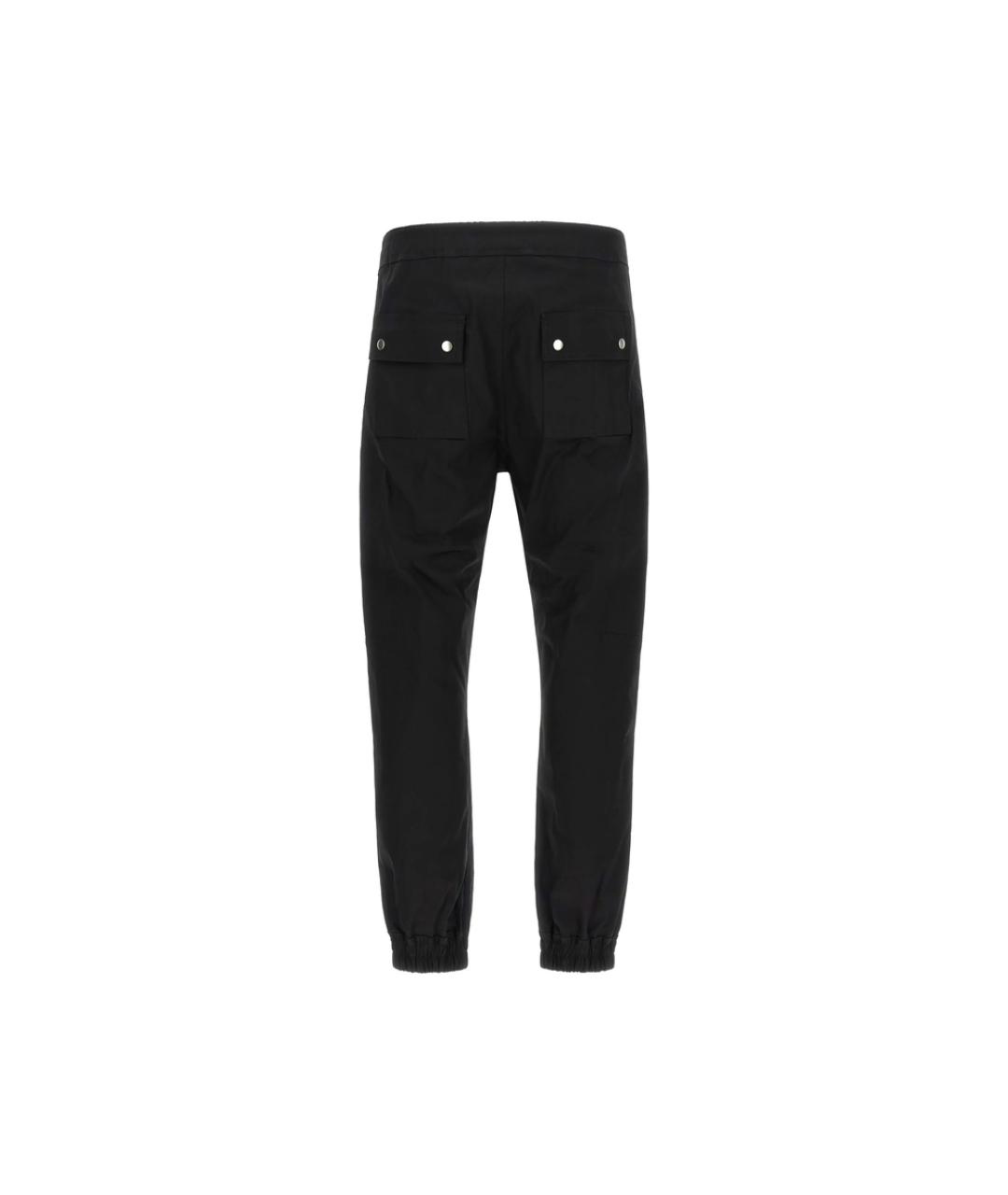 RICK OWENS Черные хлопковые повседневные брюки, фото 4