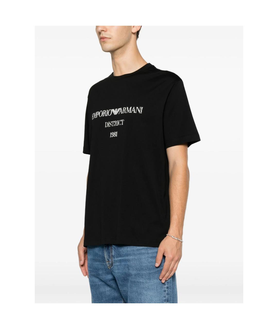 EMPORIO ARMANI Черная футболка, фото 5