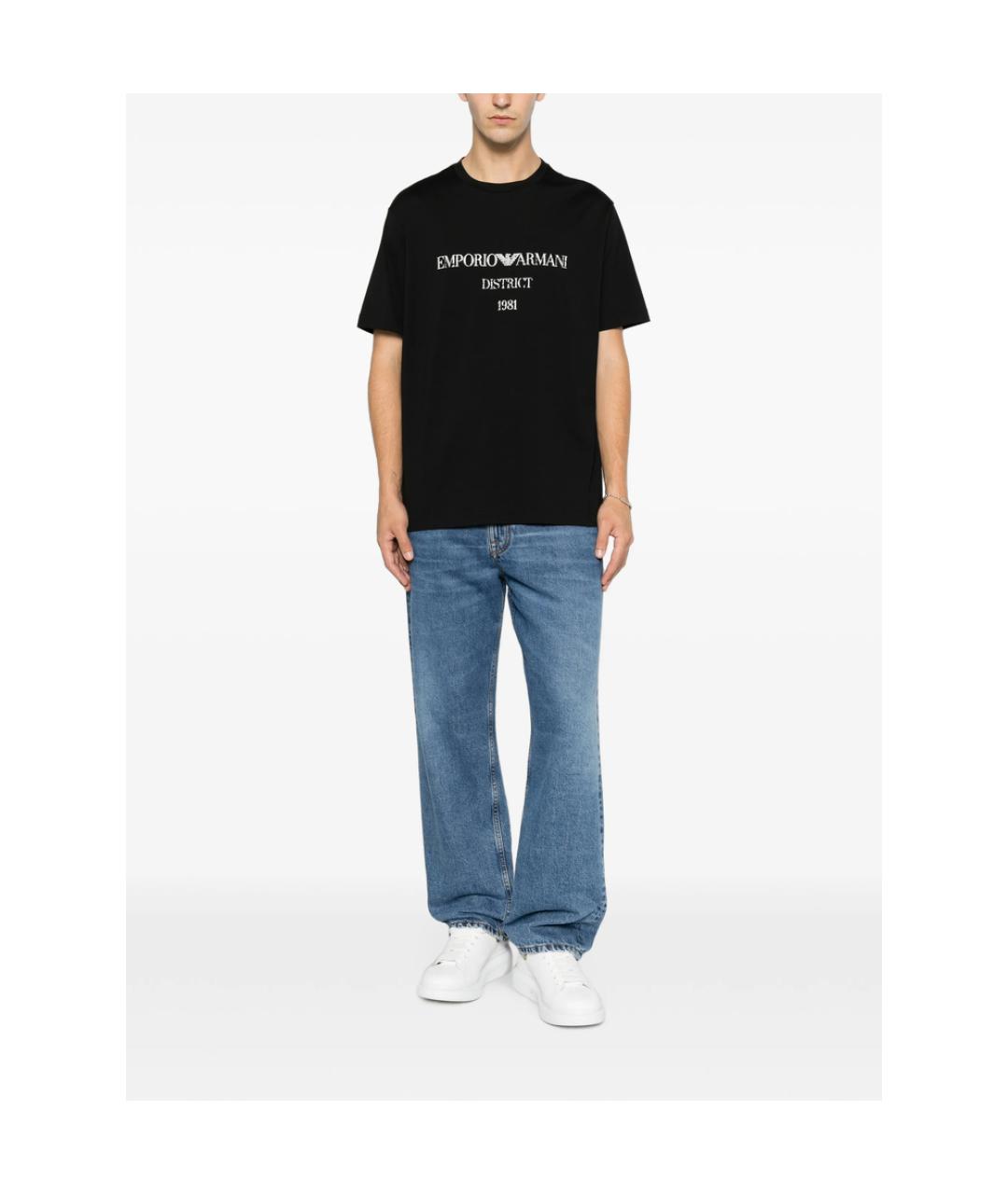 EMPORIO ARMANI Черная футболка, фото 4