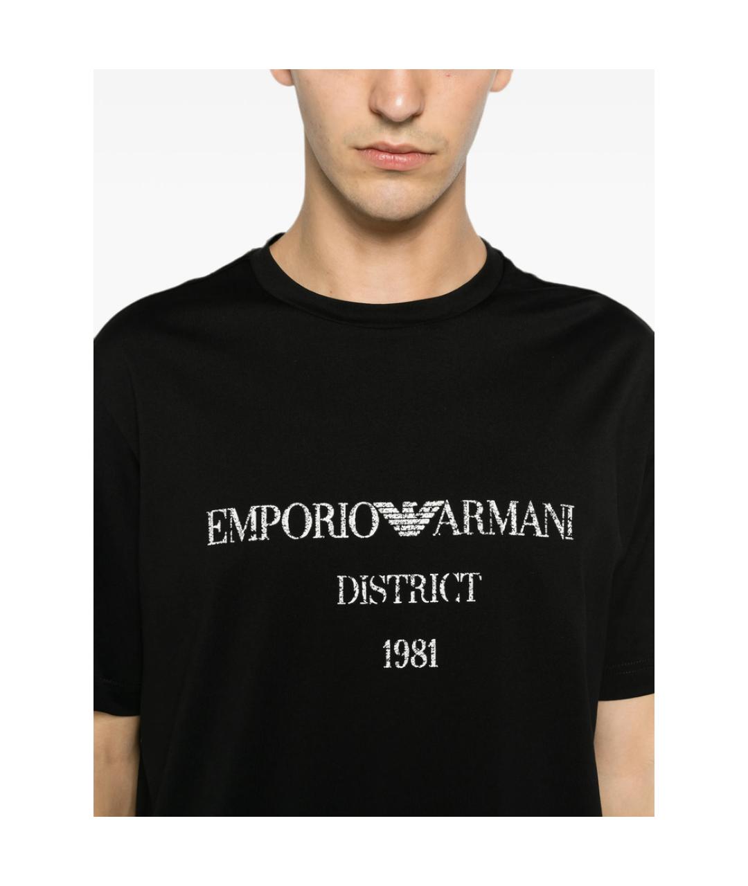 EMPORIO ARMANI Черная футболка, фото 3