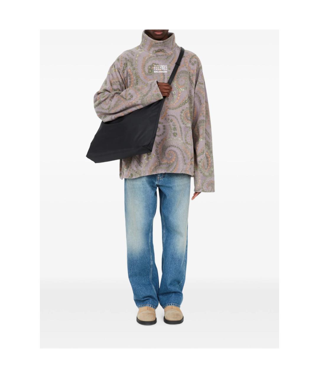 MM6 MAISON MARGIELA Черная тканевая сумка тоут, фото 2