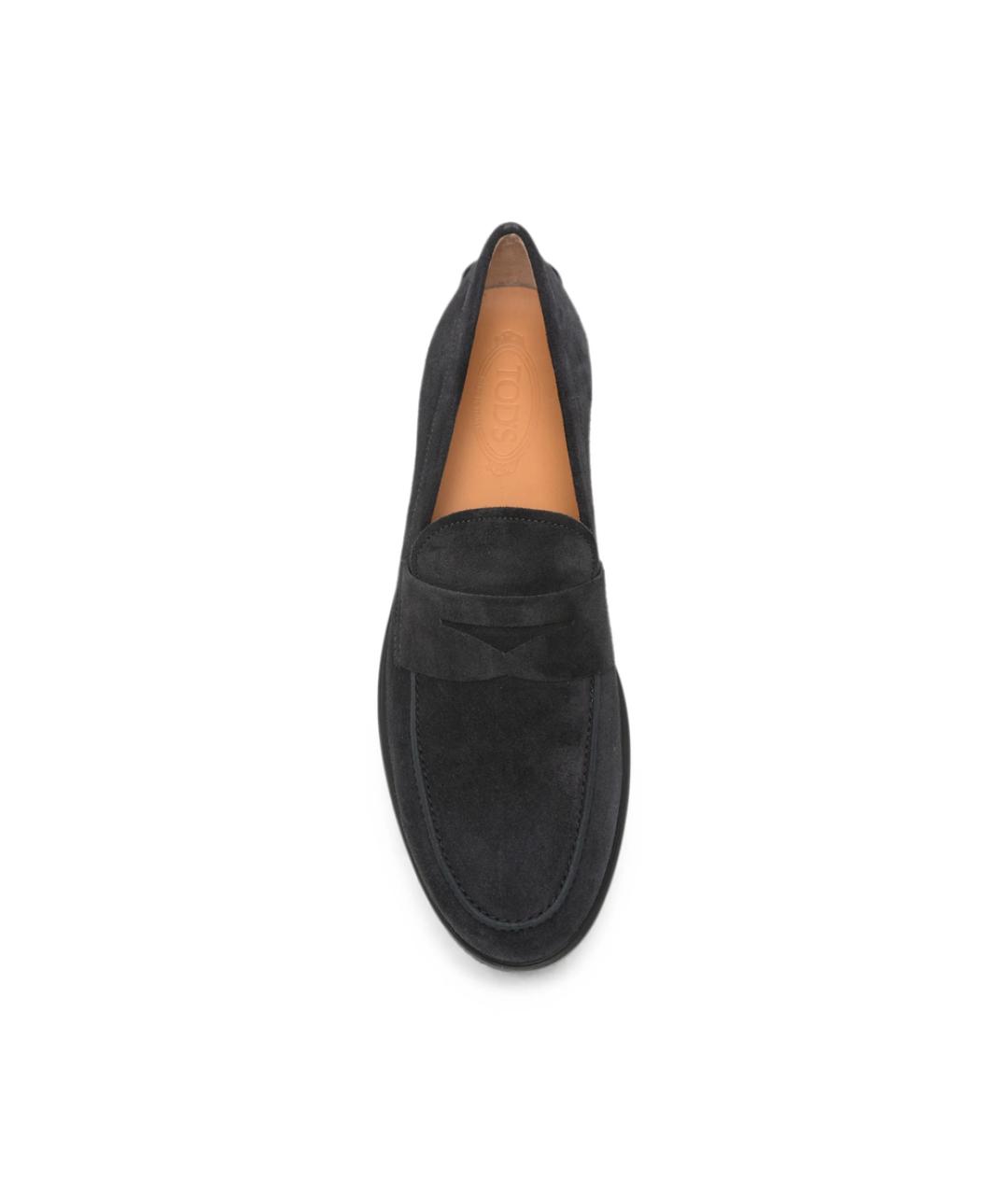 TOD'S Темно-синие замшевые лоферы, фото 2
