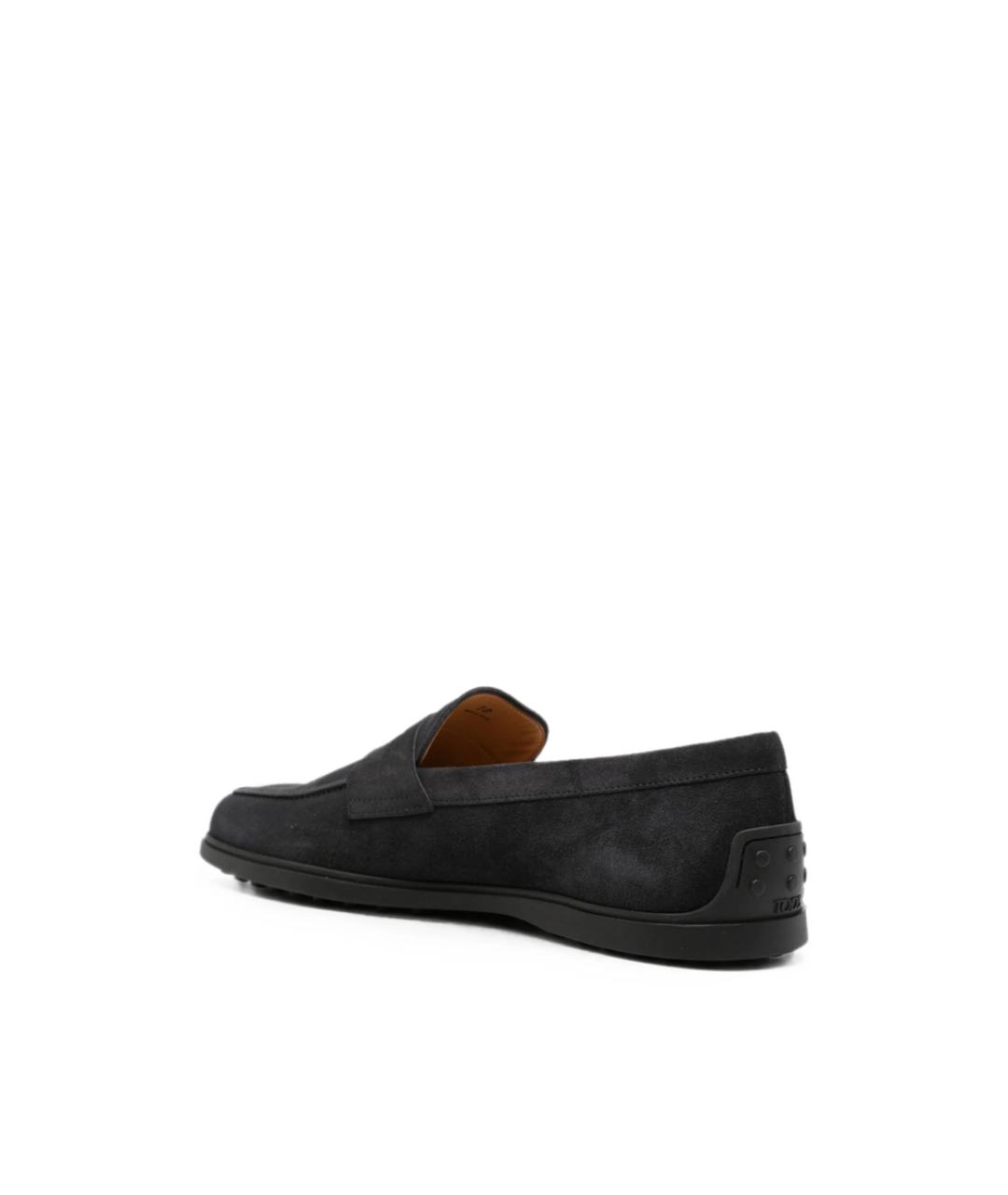 TOD'S Темно-синие замшевые лоферы, фото 4