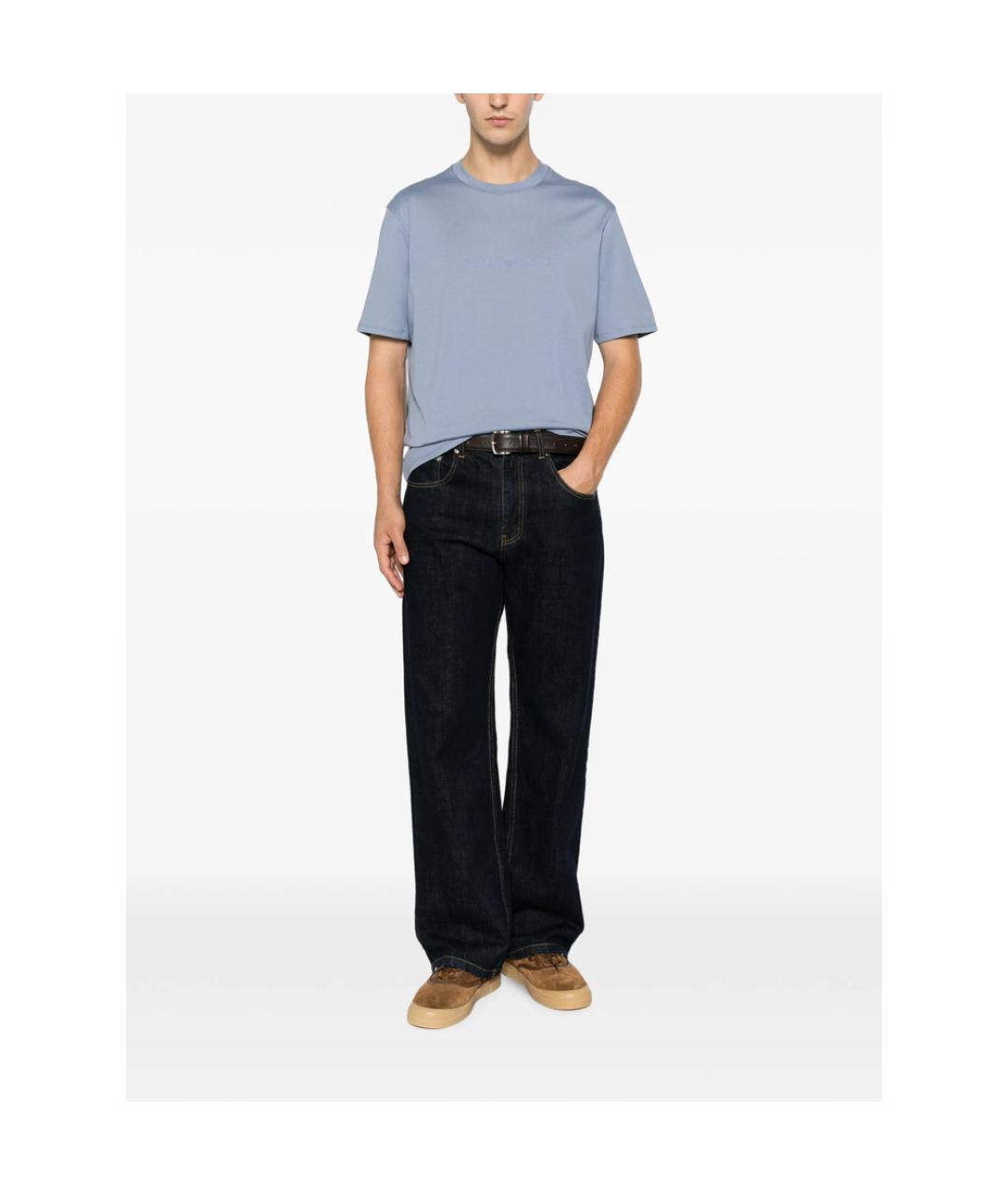 EMPORIO ARMANI Синяя футболка, фото 4