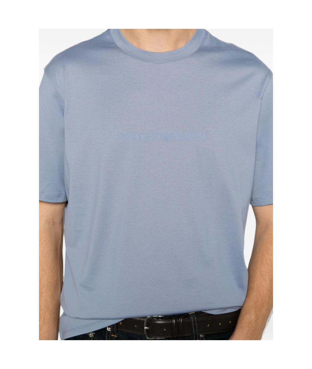 EMPORIO ARMANI Синяя футболка, фото 5