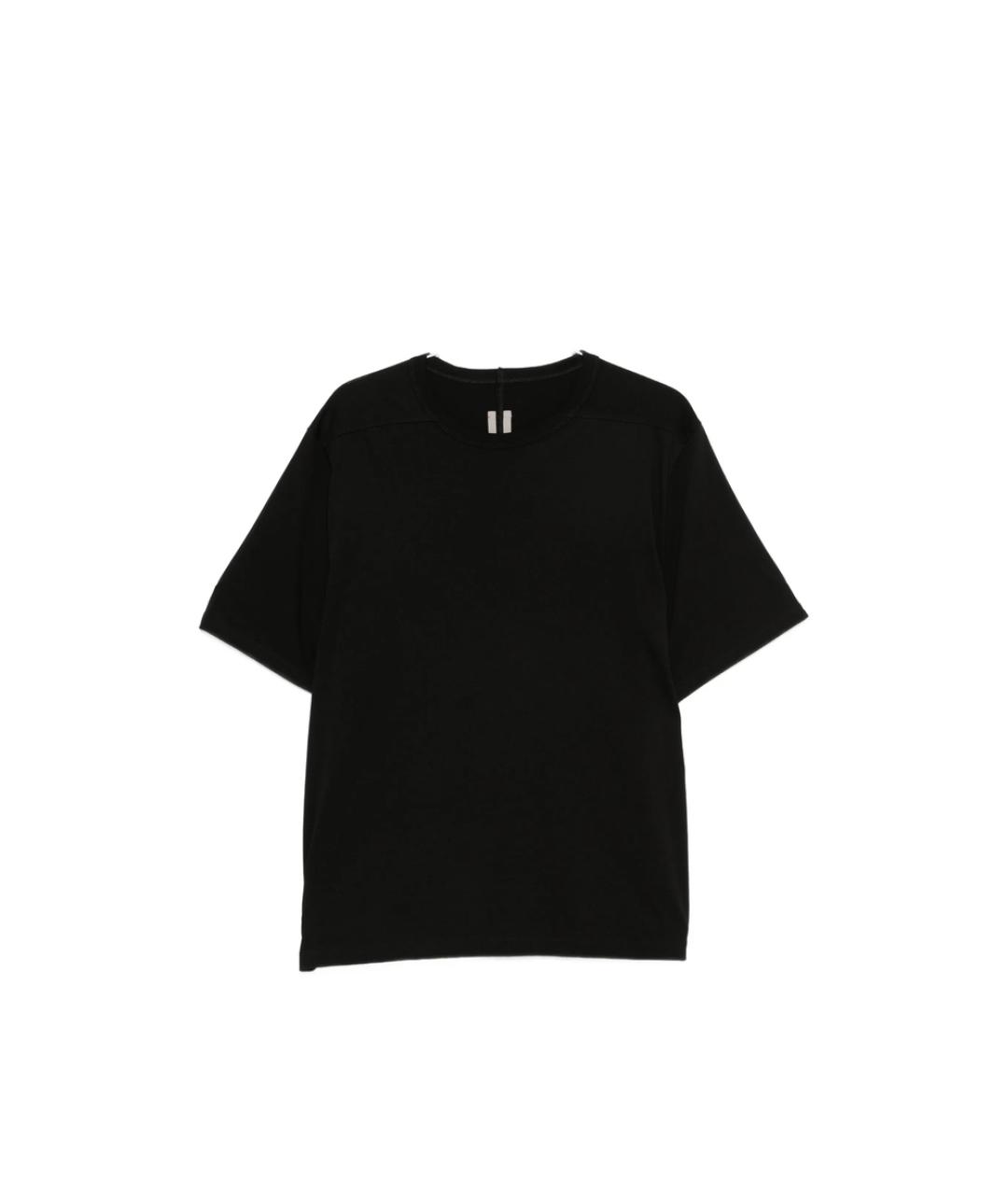 RICK OWENS Черная хлопковая футболка, фото 1