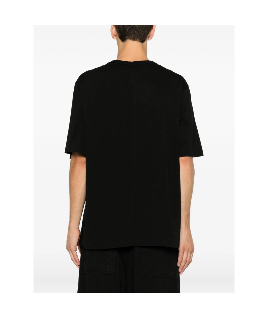 RICK OWENS Черная хлопковая футболка, фото 3