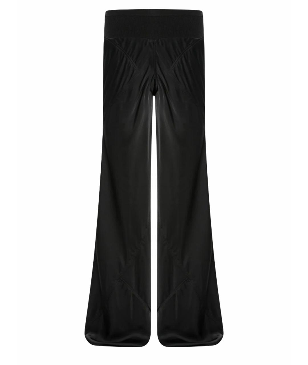 RICK OWENS Черные хлопковые прямые брюки, фото 1