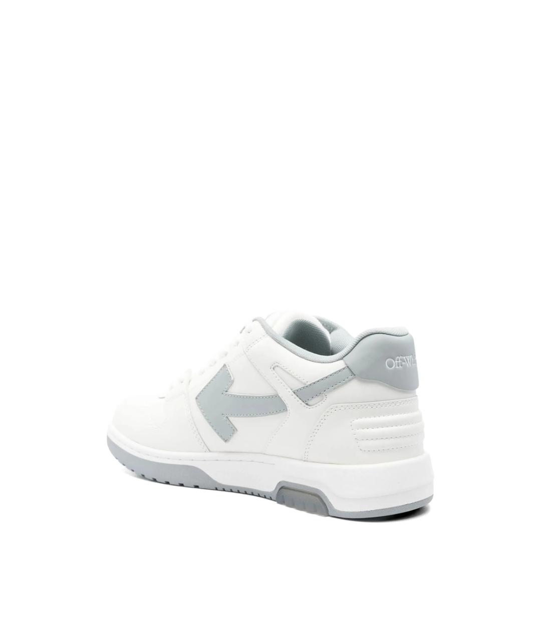 OFF-WHITE Белые кожаные низкие кроссовки / кеды, фото 4