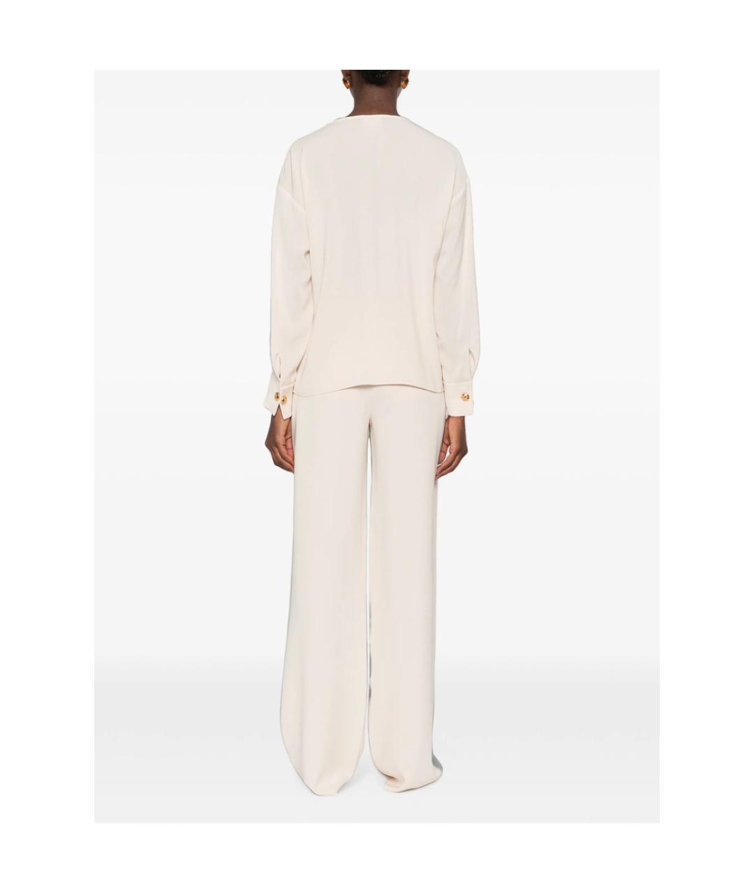 MAX MARA STUDIO Бежевая полиэстеровая блузы, фото 3