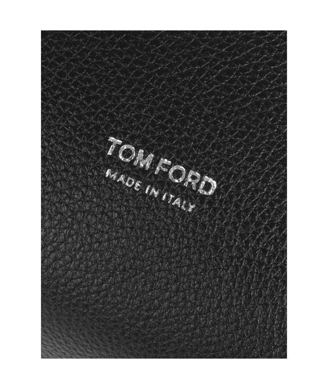 TOM FORD Черная кожаная барсетка, фото 2